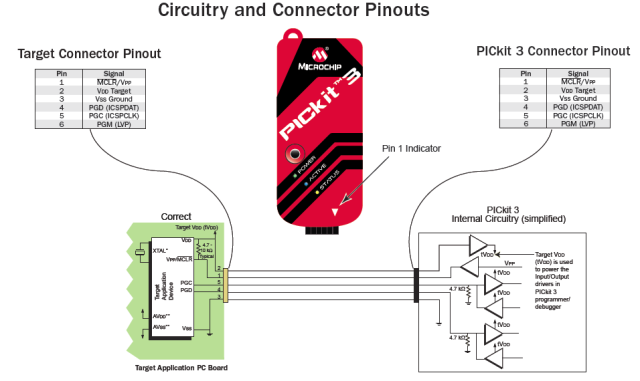 PICkit3 PICkit3.5 connection diagram
